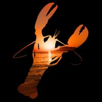 Lobster Lovers Silhouette Earth Day And Ocean Week Meaningful Gift Cooling Performance Crew T-Shirt