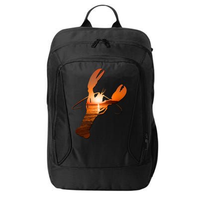 Lobster Lovers Silhouette Earth Day And Ocean Week Meaningful Gift City Backpack