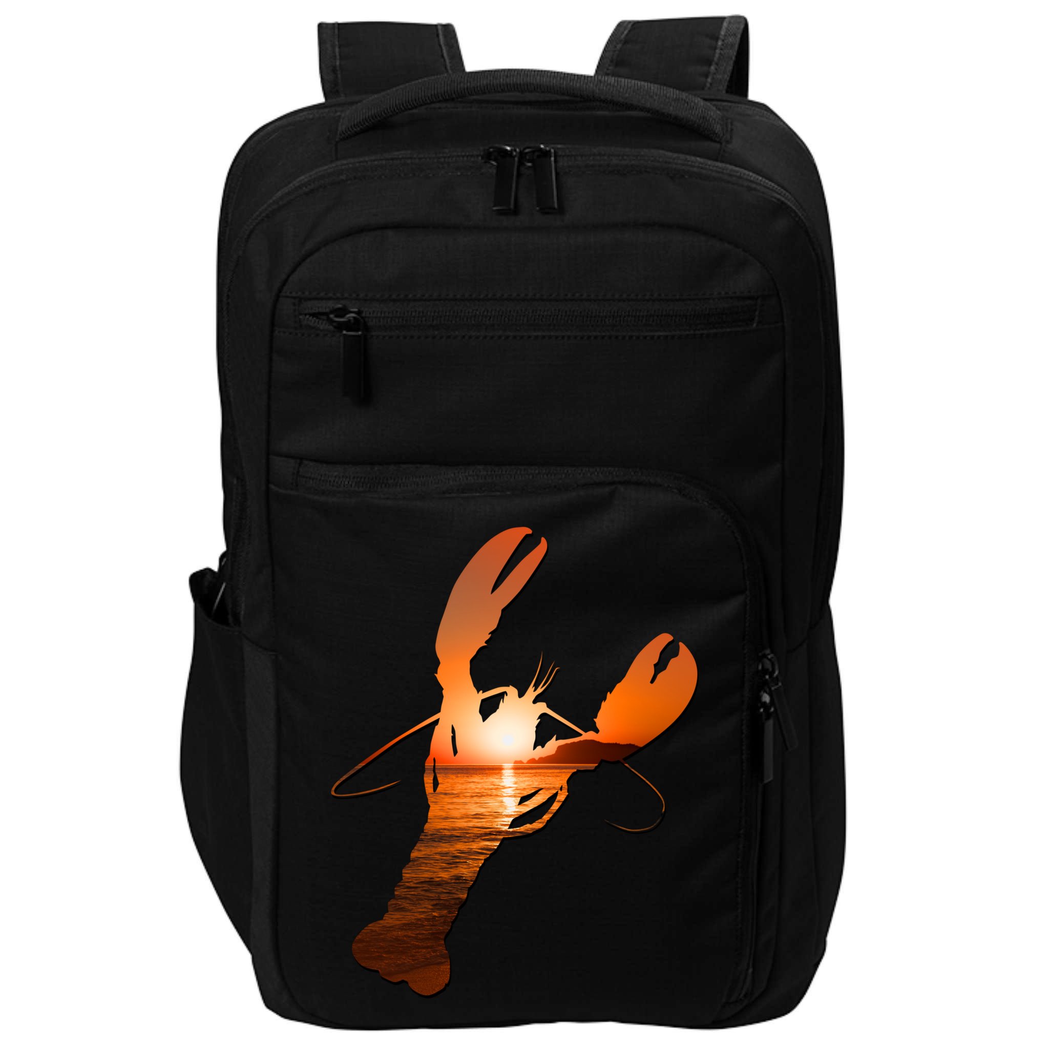 Lobster Lovers Silhouette Earth Day And Ocean Week Meaningful Gift Impact Tech Backpack