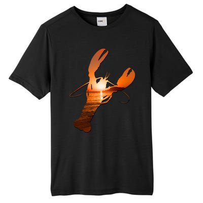 Lobster Lovers Silhouette Earth Day And Ocean Week Meaningful Gift Tall Fusion ChromaSoft Performance T-Shirt