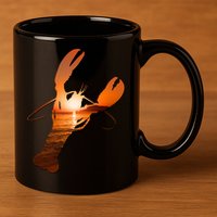 Lobster Lovers Silhouette Earth Day And Ocean Week Meaningful Gift 11oz C Handle Ceramic Mug