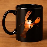 Lobster Lovers Silhouette Earth Day And Ocean Week Meaningful Gift 11oz C Handle Ceramic Mug