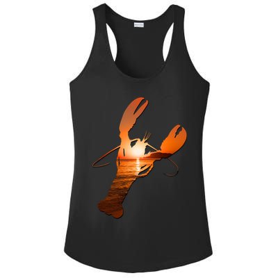 Lobster Lovers Silhouette Earth Day And Ocean Week Meaningful Gift Ladies PosiCharge Competitor Racerback Tank