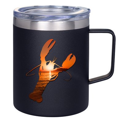 Lobster Lovers Silhouette Earth Day And Ocean Week Meaningful Gift 12oz Stainless Steel Coffee Mug