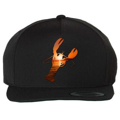 Lobster Lovers Silhouette Earth Day And Ocean Week Meaningful Gift Wool Snapback Cap