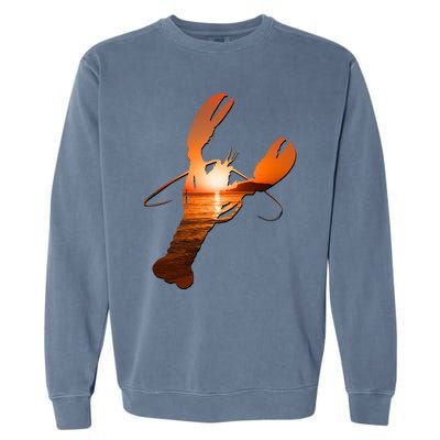 Lobster Lovers Silhouette Earth Day And Ocean Week Meaningful Gift Garment-Dyed Sweatshirt