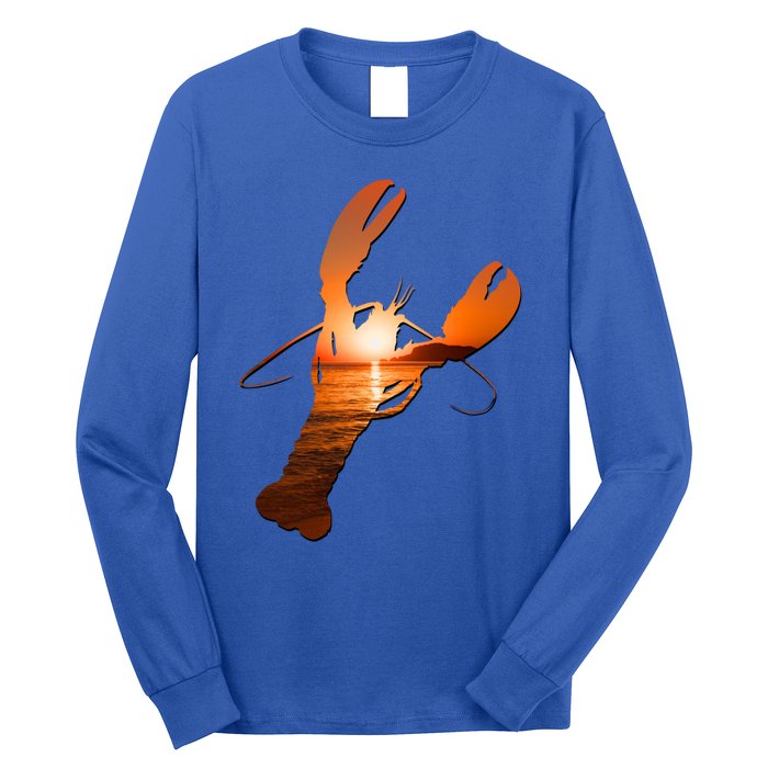 Lobster Lovers Silhouette Earth Day And Ocean Week Meaningful Gift Long Sleeve Shirt