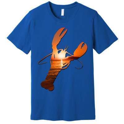 Lobster Lovers Silhouette Earth Day And Ocean Week Meaningful Gift Premium T-Shirt