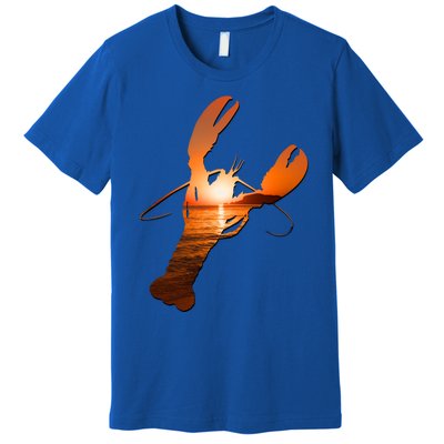 Lobster Lovers Silhouette Earth Day And Ocean Week Meaningful Gift Premium T-Shirt