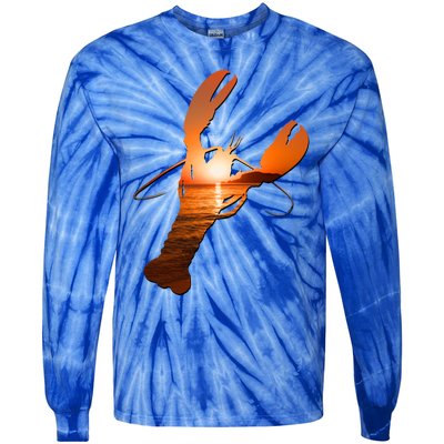 Lobster Lovers Silhouette Earth Day And Ocean Week Meaningful Gift Tie-Dye Long Sleeve Shirt