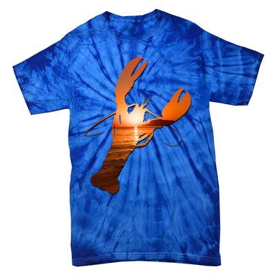 Lobster Lovers Silhouette Earth Day And Ocean Week Meaningful Gift Tie-Dye T-Shirt