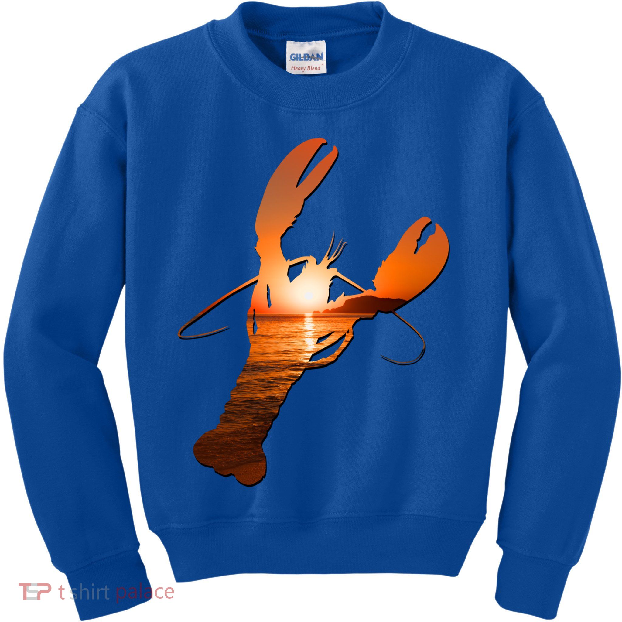 Lobster Lovers Silhouette Earth Day And Ocean Week Meaningful Gift Kids Sweatshirt