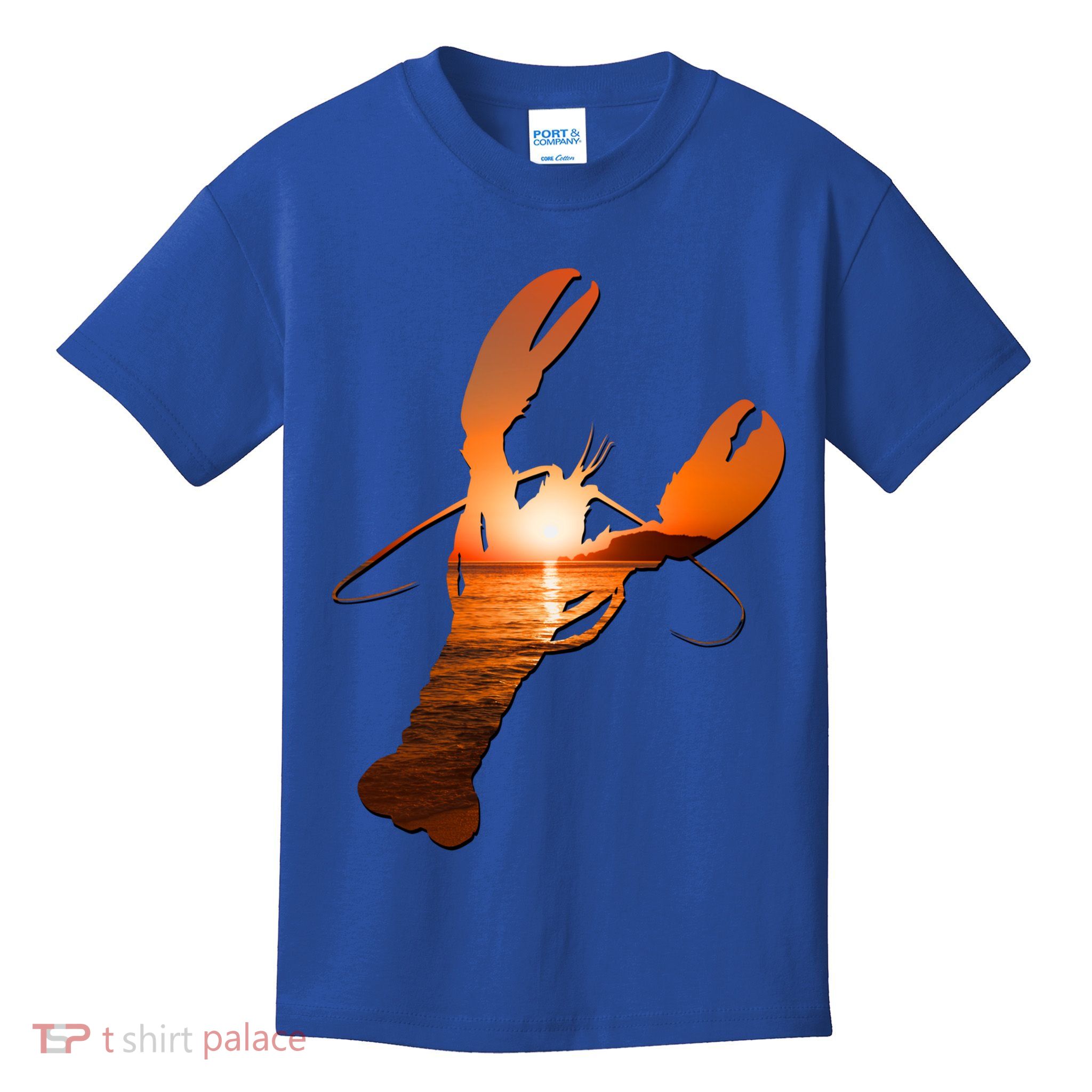 Lobster Lovers Silhouette Earth Day And Ocean Week Meaningful Gift Kids T-Shirt