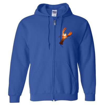 Lobster Lovers Silhouette Earth Day And Ocean Week Meaningful Gift Full Zip Hoodie