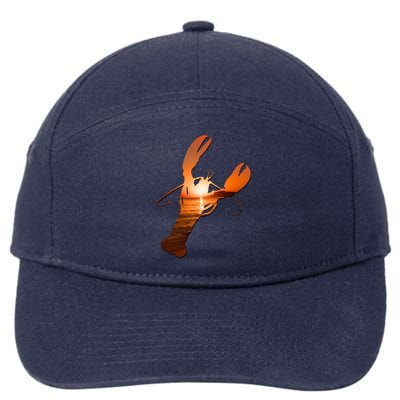 Lobster Lovers Silhouette Earth Day And Ocean Week Meaningful Gift 7-Panel Snapback Hat