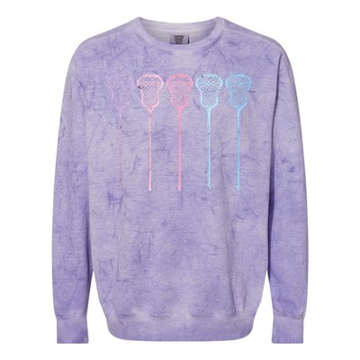 Lacrosse Lacrosse Sticks Woman Retro Colorblast Crewneck Sweatshirt