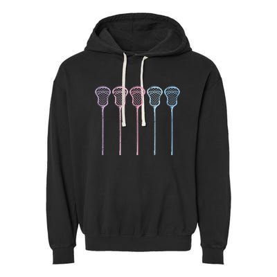 Lacrosse Lacrosse Sticks Woman Retro Garment-Dyed Fleece Hoodie