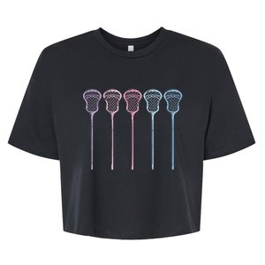 Lacrosse Lacrosse Sticks Woman Retro Bella+Canvas Jersey Crop Tee