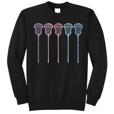 Lacrosse Lacrosse Sticks Woman Retro Tall Sweatshirt