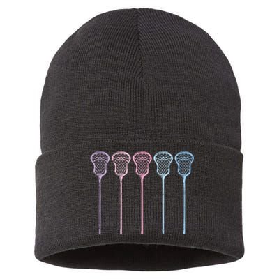 Lacrosse Lacrosse Sticks Woman Retro Sustainable Knit Beanie