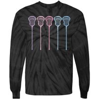 Lacrosse Lacrosse Sticks Woman Retro Tie-Dye Long Sleeve Shirt