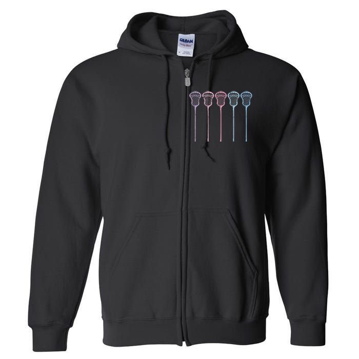 Lacrosse Lacrosse Sticks Woman Retro Full Zip Hoodie