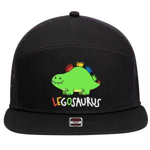 Legosaurus Legos Saurus 7 Panel Mesh Trucker Snapback Hat