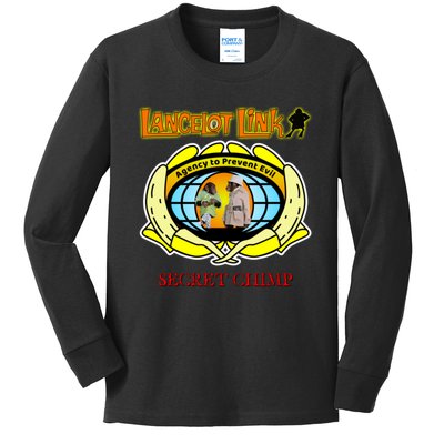 Lancelot Link Secret Chimp Kids Long Sleeve Shirt