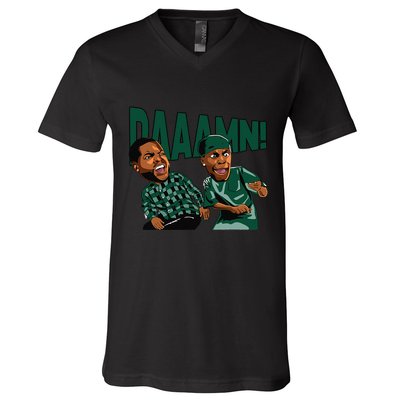 Loser Lover Streetwear Funny Meme Matching Oxidized Green V-Neck T-Shirt
