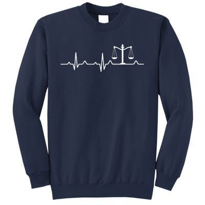 Lawyer Law School Gift Balance Heartbeat Attorney Sweatshirt