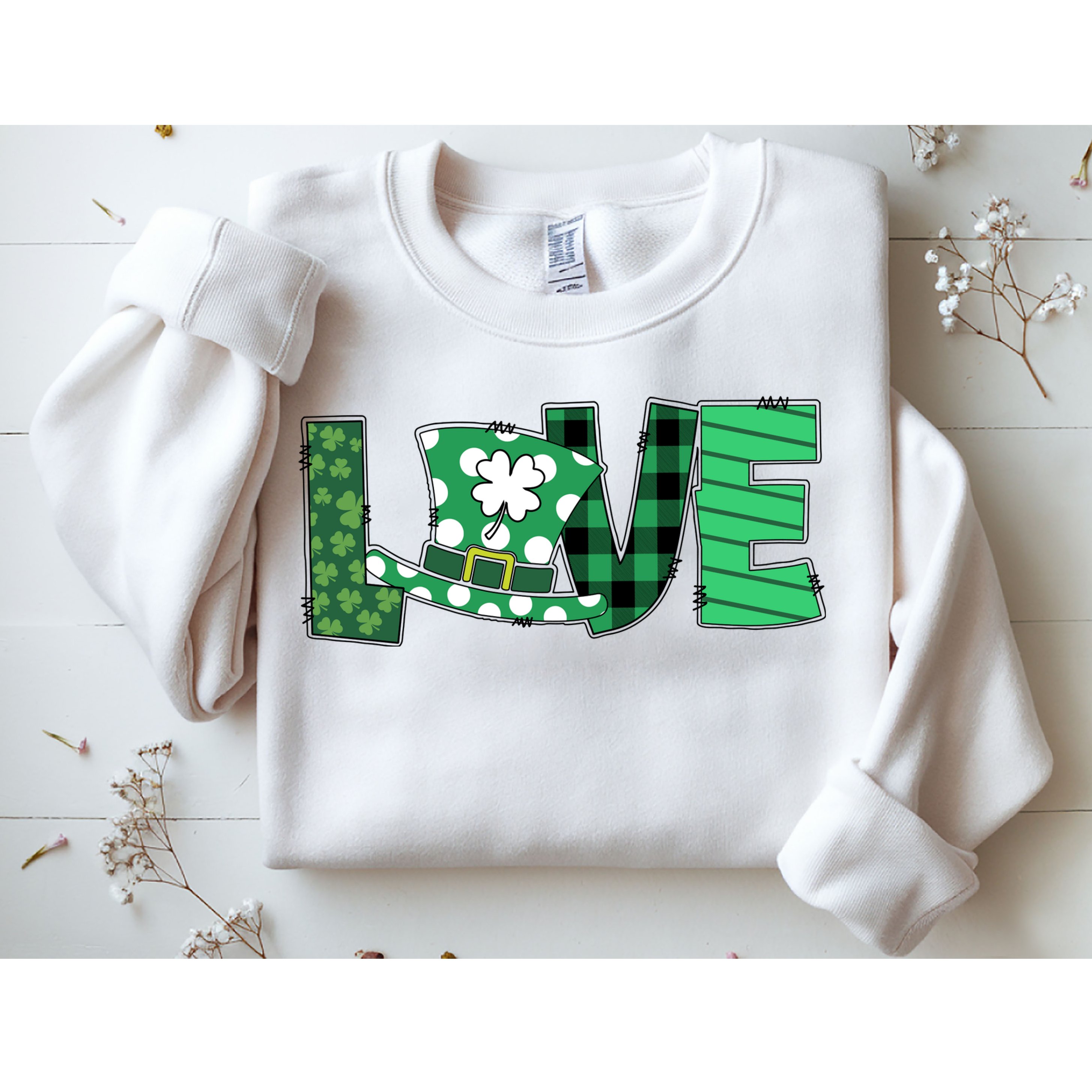 Love Leprechaun St Patricks Day Gift Cute Shamrock Sweatshirt