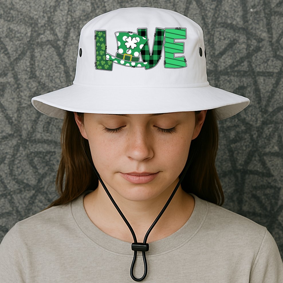 Love Leprechaun St Patricks Day Gift Cute Shamrock Bucket Hat