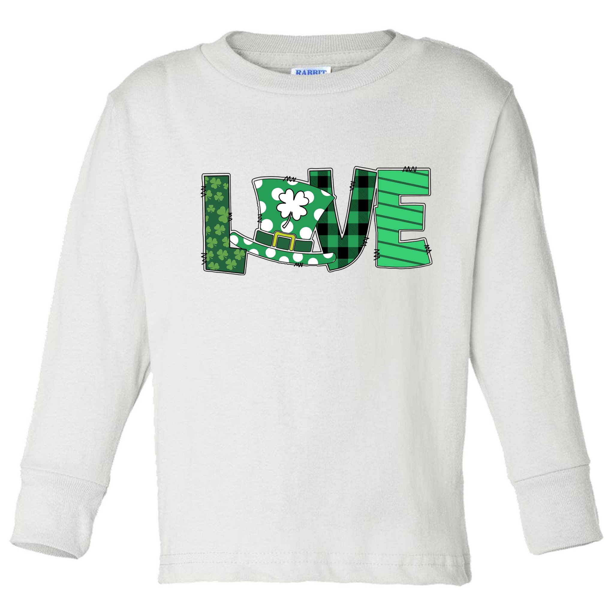 Love Leprechaun St Patricks Day Gift Cute Shamrock Toddler Long Sleeve Shirt
