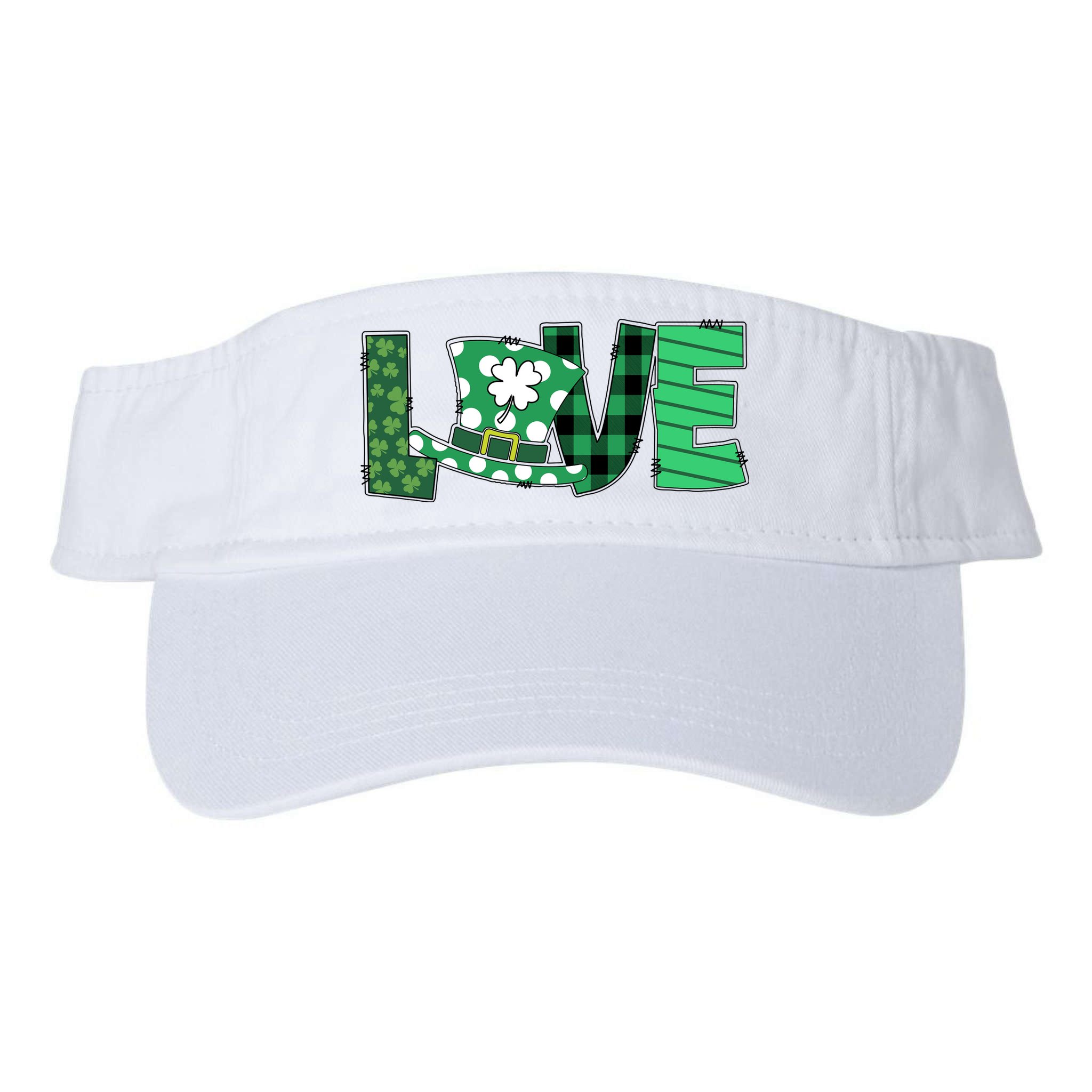 Love Leprechaun St Patricks Day Gift Cute Shamrock Visor