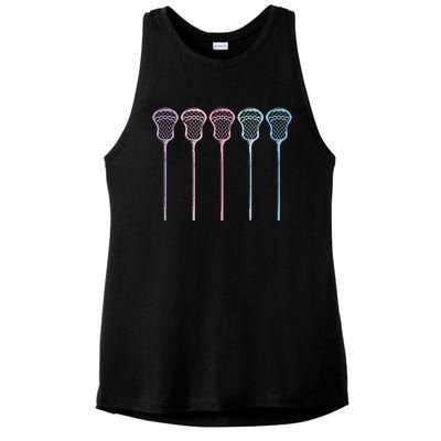 Lacrosse Lacrosse Sticks Woman Girl Retro Ladies PosiCharge Tri-Blend Wicking Tank