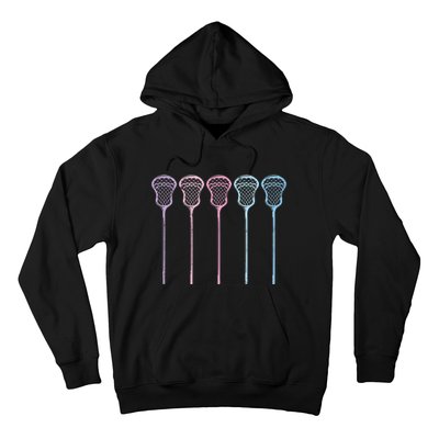 Lacrosse Lacrosse Sticks Woman Girl Retro Hoodie