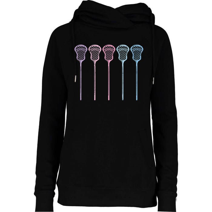 Lacrosse Lacrosse Sticks Woman Girl Retro Womens Funnel Neck Pullover Hood