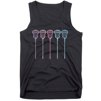 Lacrosse Lacrosse Sticks Woman Girl Retro Tank Top