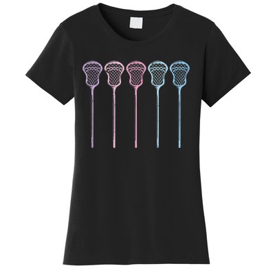 Lacrosse Lacrosse Sticks Woman Girl Retro Women's T-Shirt