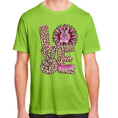 Love Leopard Sunflower Baby Girls Shoes Graphic Plus Size Adult ChromaSoft Performance T-Shirt