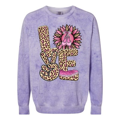 Love Leopard Sunflower Baby Girls Shoes Graphic Plus Size Colorblast Crewneck Sweatshirt