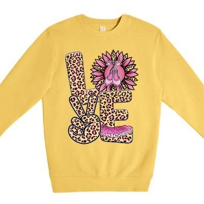 Love Leopard Sunflower Baby Girls Shoes Graphic Plus Size Premium Crewneck Sweatshirt