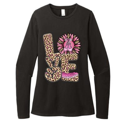 Love Leopard Sunflower Baby Girls Shoes Graphic Plus Size Womens CVC Long Sleeve Shirt