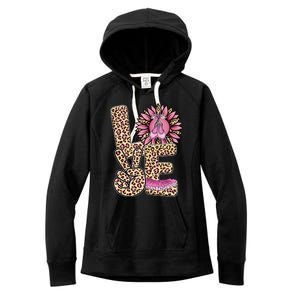 Love Leopard Sunflower Baby Girls Shoes Graphic Plus Size Women's Fleece Hoodie