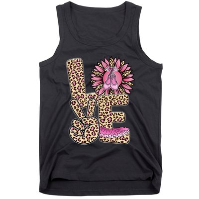 Love Leopard Sunflower Baby Girls Shoes Graphic Plus Size Tank Top