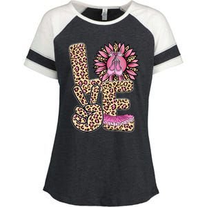 Love Leopard Sunflower Baby Girls Shoes Graphic Plus Size Enza Ladies Jersey Colorblock Tee