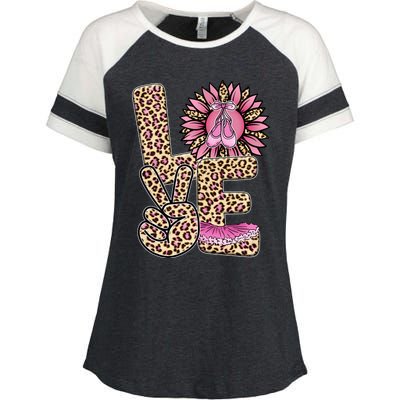 Love Leopard Sunflower Baby Girls Shoes Graphic Plus Size Enza Ladies Jersey Colorblock Tee