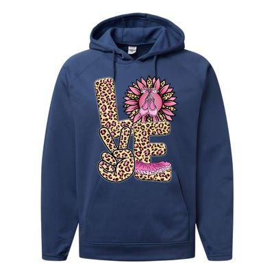 Love Leopard Sunflower Baby Girls Shoes Graphic Plus Size Performance Fleece Hoodie