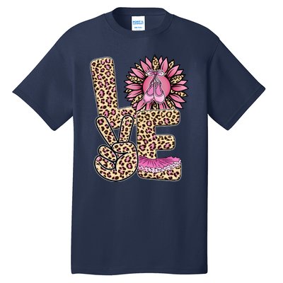 Love Leopard Sunflower Baby Girls Shoes Graphic Plus Size Tall T-Shirt