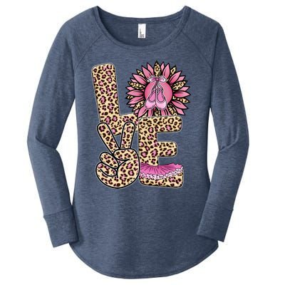 Love Leopard Sunflower Baby Girls Shoes Graphic Plus Size Women's Perfect Tri Tunic Long Sleeve Shirt